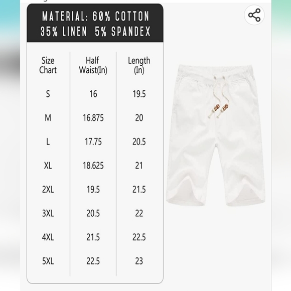 Men's linen shorts - Picture 5 of 5